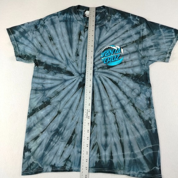 Santa Cruz T Shirt Mens Medium Multicolor Skateboard‎ Short Sleeve Twirl Tie Dye - Picture 8 of 11
